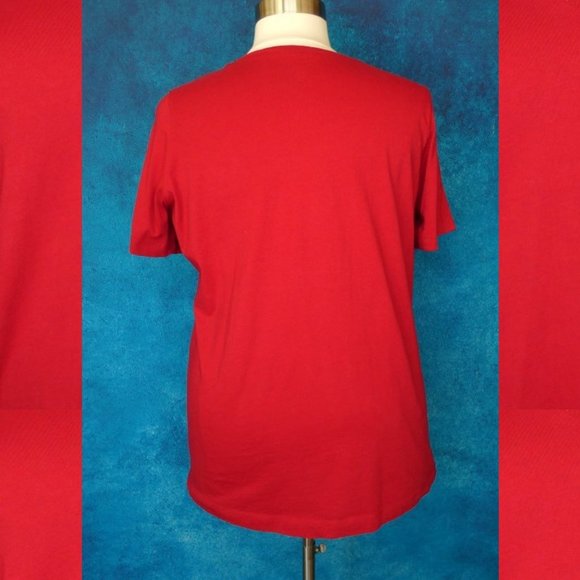 Woman Within Woman Within Red V Neck Tee 22/24 1X - Picture 5 of 8